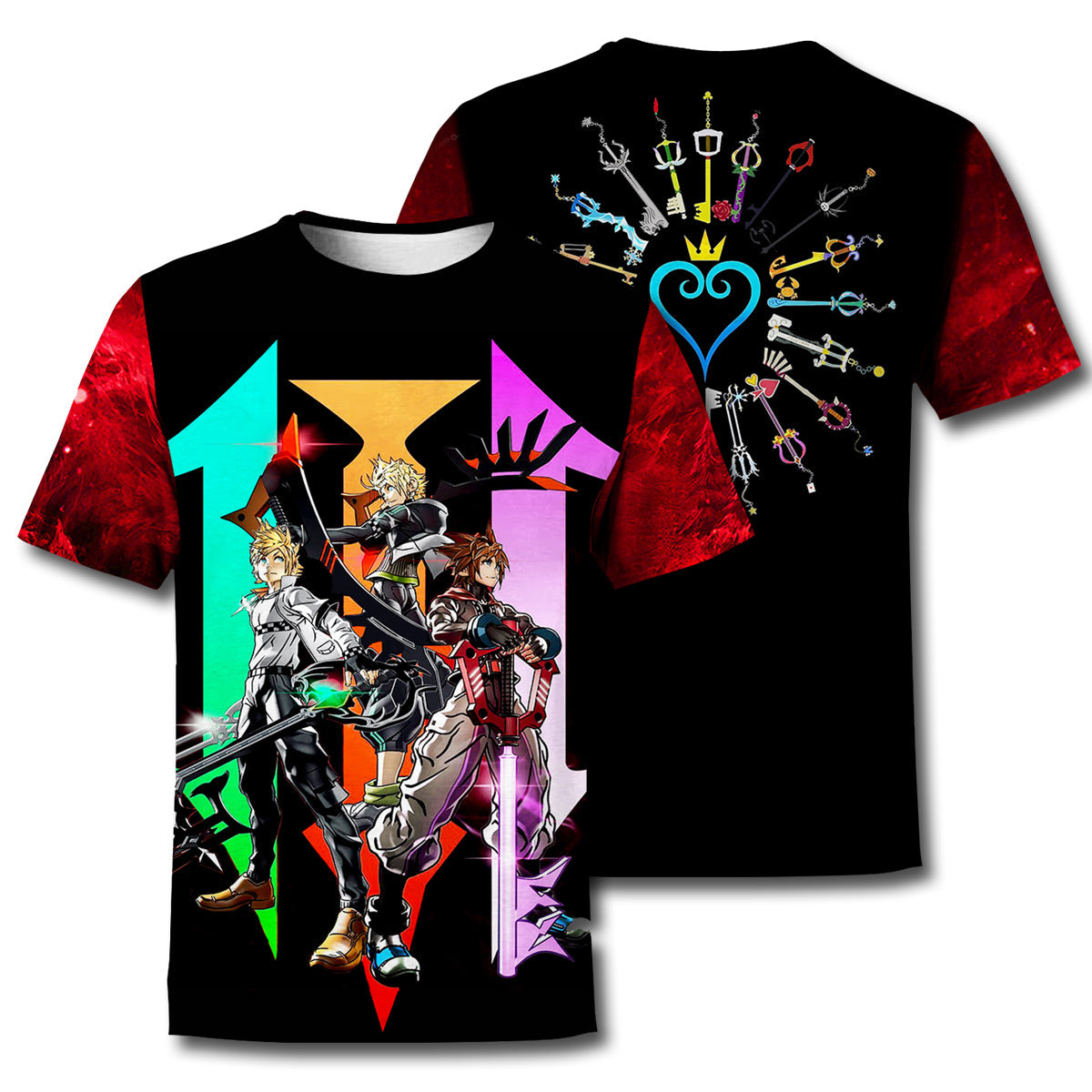 Unifinz Kingdom Hearts T-shirt 3D Print Kingdom Hearts T-shirt Kingdom Hearts Hoodie Sweater Tank 2024