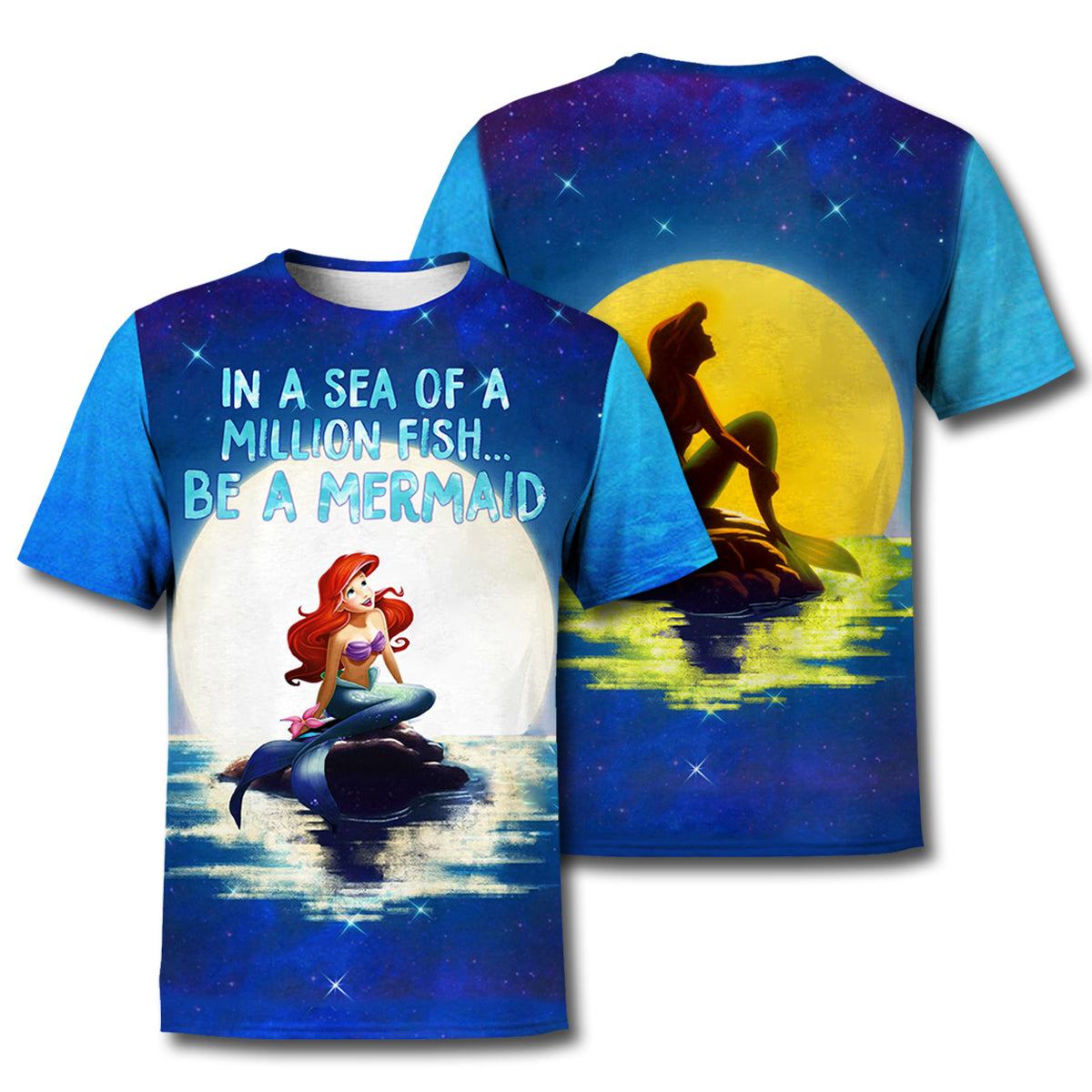 Unifinz DN TLM T-shirt Be A Mermaid 3D Print T-shirt Amazing DN TLM Hoodie Sweater Tank 2024