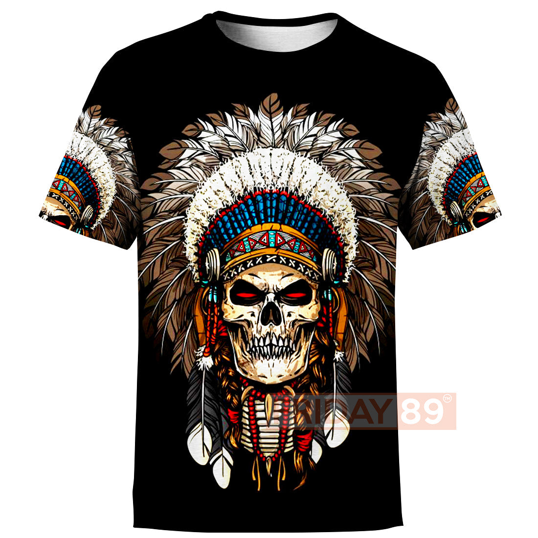 Unifinz Native American Hoodie Native American Skull War Bonnets Headdresses 3D Print T-shirt Native American Shirt Sweater Tank 2025