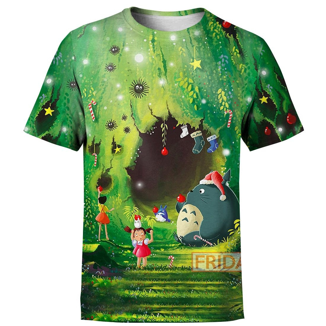 Unifinz My Neighbor Totoro T-shirt Totoro Merry Christmas T-shirt Cute My Neighbor Totoro Hoodie Sweater Tank 2025