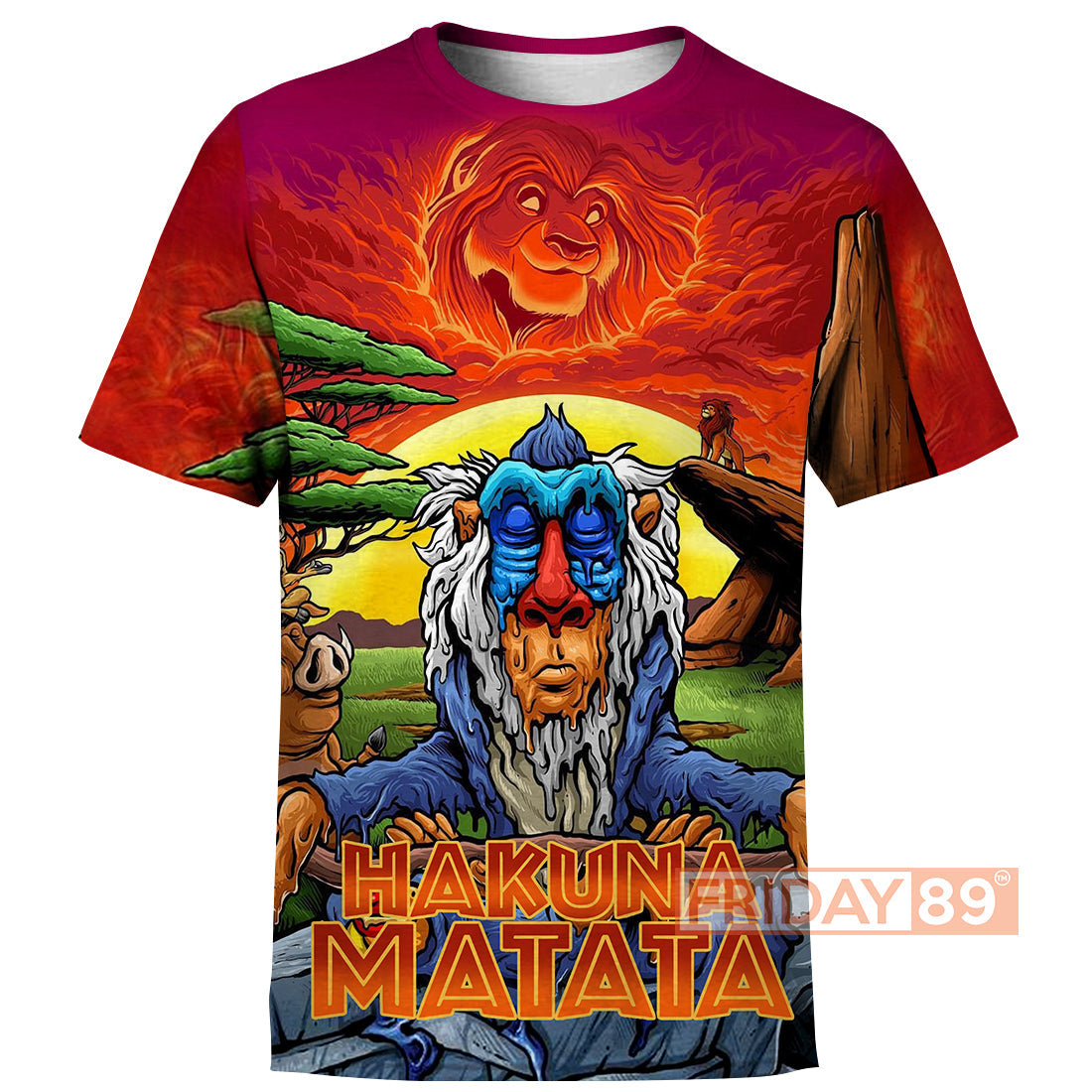 Unifinz LK T-shirt 3D Print Lion King Meditating Rafiki Hakuna Matata Lion T-shirt DN LK Hoodie Sweater Tank 2025