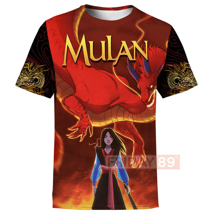 Unifinz DN T-shirt Princess Mulan Dragon Cartoon 3D T-shirt Amazing DN Mulan Hoodie Sweater Tank 2025