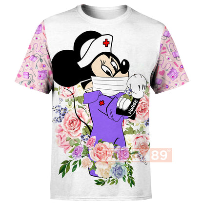 Unifinz DN T-shirt Minnie Nurse Unbreakable Long Sleeve 3D Print T-shirt High Quality DN Nurse Hoodie Sweater Tank 2025