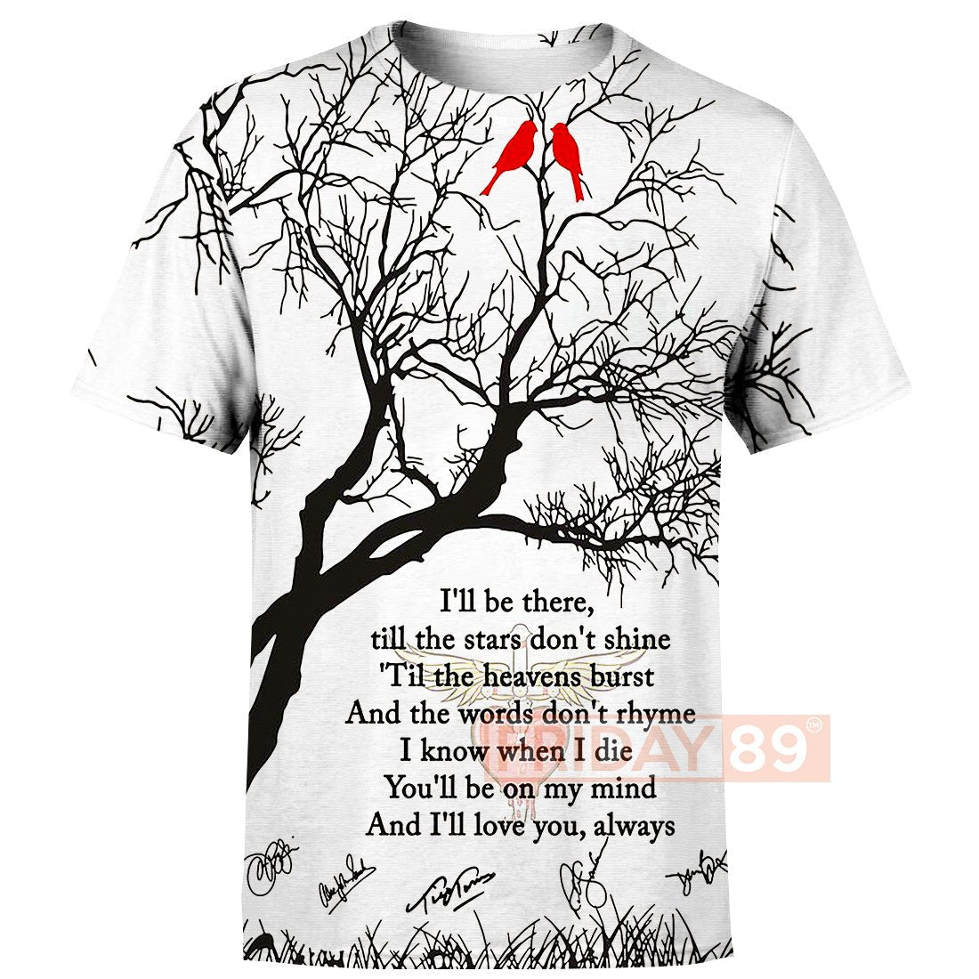 B.Jovi Always Song Lyrics Beauty Art All Over Print Hoodie T-shirt