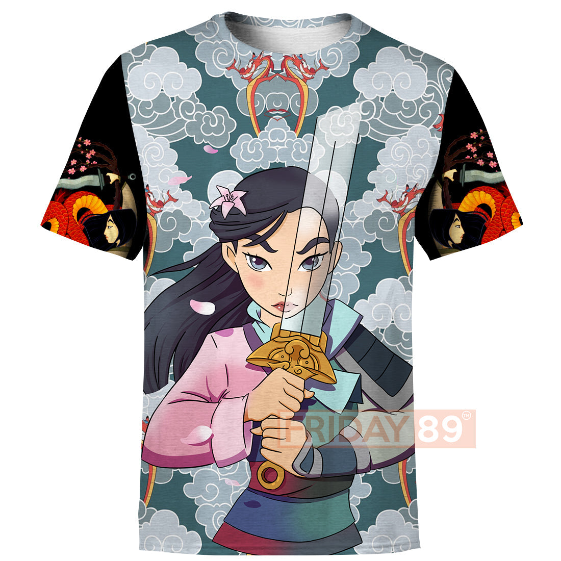 Unifinz DN T-shirt Mulan Tee Hoodie Warrior Disney Princess Beauty Art Mulan Mushu T-shirt High Quality DN Mulan Hoodie Sweater Tank 2025