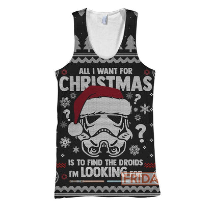 Unifinz SW Storm Trooper Droid T shirt Find The Droids I'm Looking SW Christmas Hoodie SW Hoodie Sweater Tank 2024