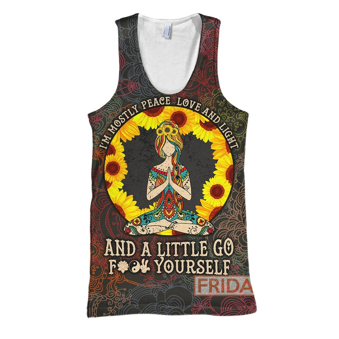 Unifinz Hippie T-shirt I'm Mostly Peace Love And Light T-shirt Awesome Hippie Hoodie Sweater Tank 2024