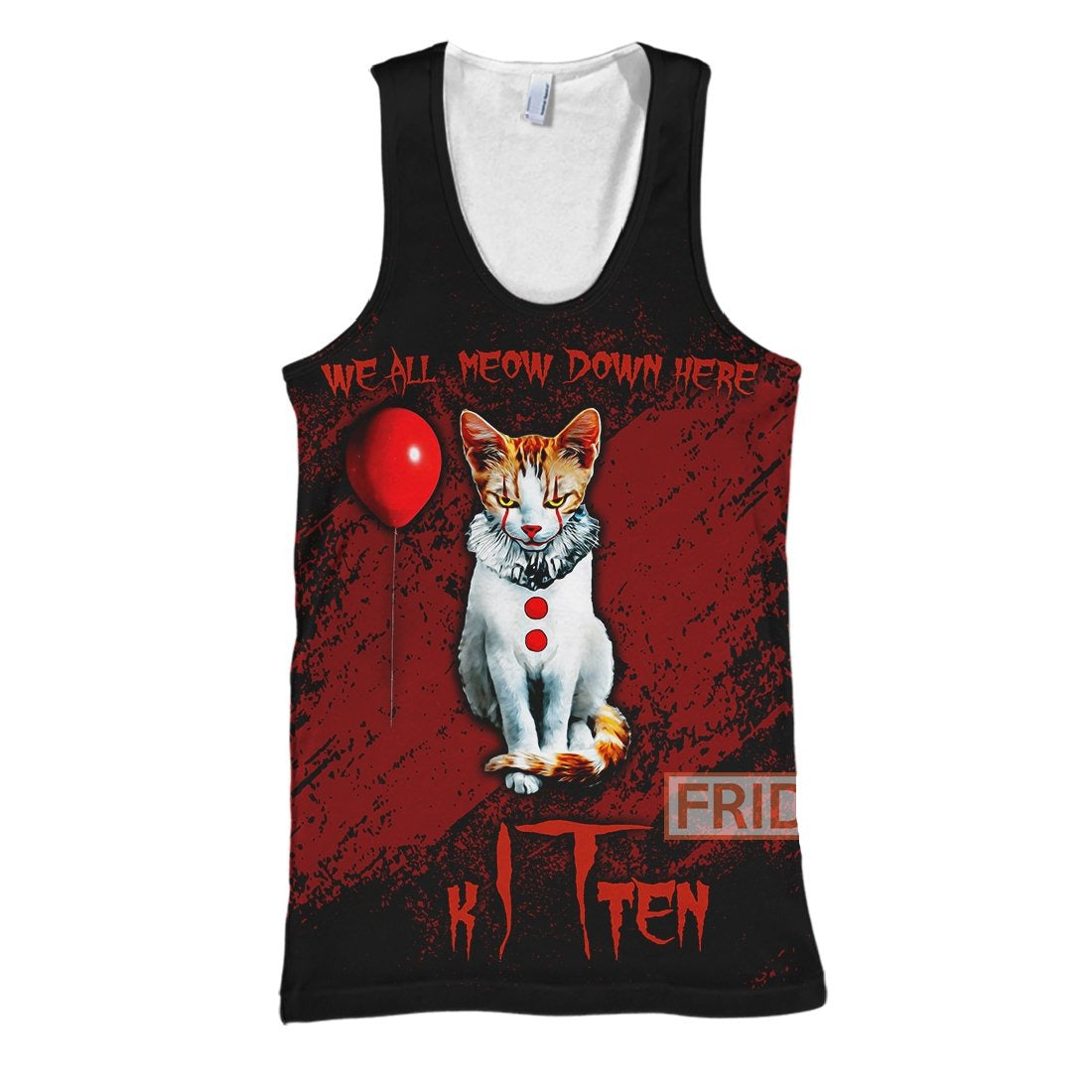 Unifinz Horror Cat T-shirt We All MEOW Down Here T-shirt High Quality Horror Cat Hoodie Sweater Tank 2026