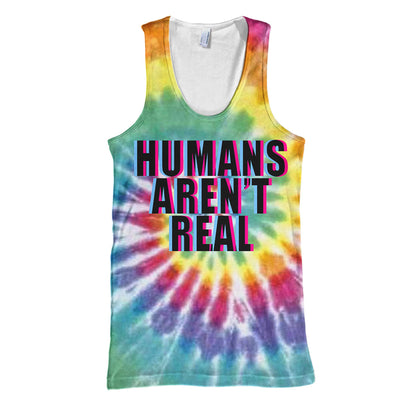 Unifinz Alien T-shirt Humans Aren't Real Tie Dye T-shirt Amazing Alien Hoodie Sweater Tank 2024