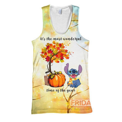 Unifinz DN T-shirt Stitch It's The Most Wonderful Time Of The Year T-shirt Cute DN Stitch Hoodie Sweater Tank 2024