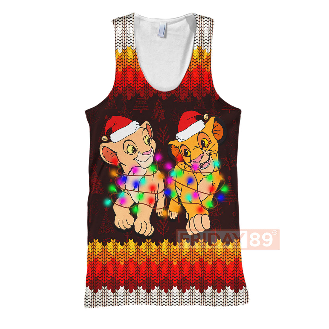Unifinz DN LK T-shirt Simba & Nala Christmas Light T-shirt Amazing DN LK Hoodie Sweater Tank 2024