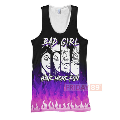 Unifinz DN Villain T-shirt Bad Girl Have More Fun T-shirt Cool High Quality DN Villain Hoodie Sweater Tank 2024
