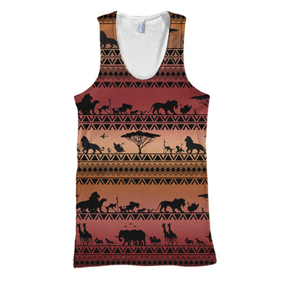 Unifinz DN LK T-shirt Tree Of Life Lion King 3D Print T-shirt Amazing DN LK Hoodie Sweater Tank 2022