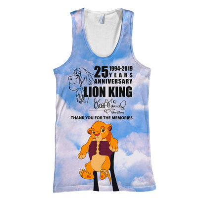 Unifinz DN LK T-shirt 25 Years Anniversary Lion King 3D Print T-shirt Amazing DN LK Hoodie Sweater Tank 2022
