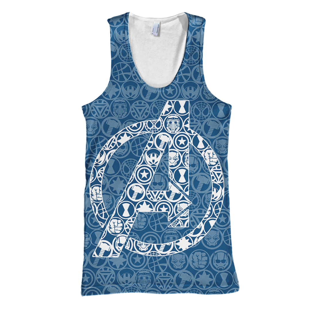Unifinz MV T-shirt Avengers Logo Blue 3D Print T-shirt Awesome MV Avengers Hoodie Sweater Tank 2026