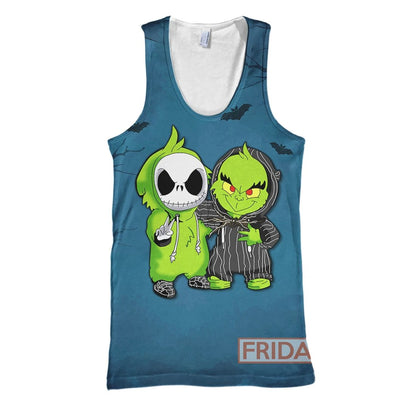 Unifinz Grinch TNBC T-shirt Jack And Grinch T-shirt Grinch TNBC Hoodie Sweater Tank 2024