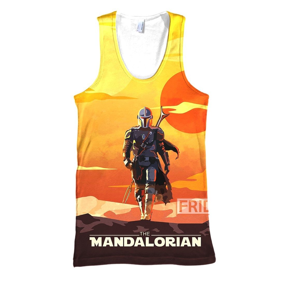 Unifinz SW T-shirt The Mandalorian Walking In The Sun 3D Print T-shirt SW Hoodie Sweater Tank 2024