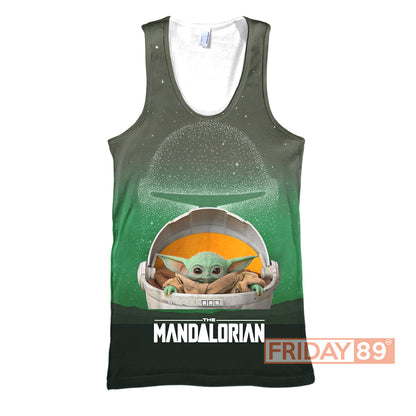 Unifinz SW T-shirt The Child The Mandalorian Baby Yoda All Over Print T-shirt SW Hoodie Sweater Tank 2026