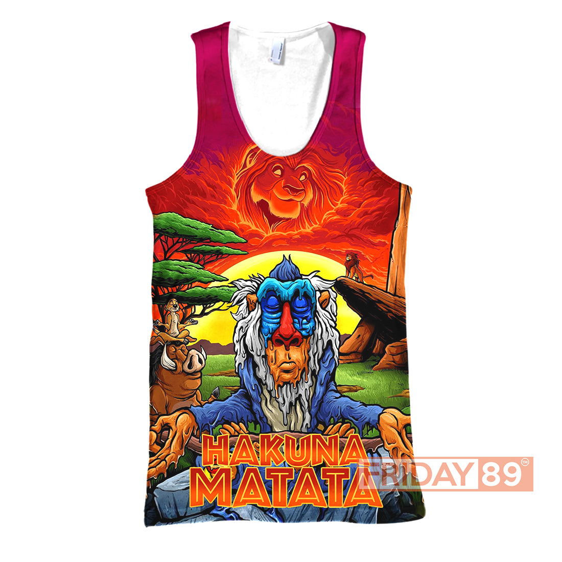 Unifinz LK T-shirt 3D Print Lion King Meditating Rafiki Hakuna Matata Lion T-shirt DN LK Hoodie Sweater Tank 2024