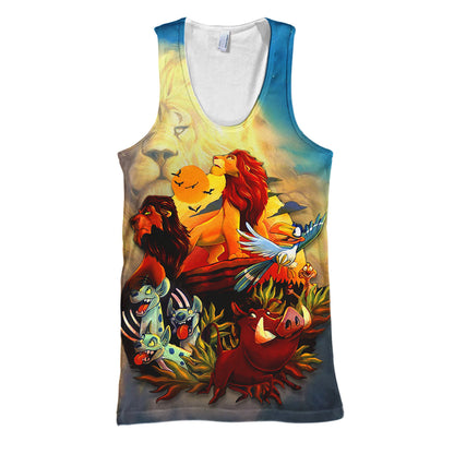 Unifinz DN LK T-shirt 3D Print Lion King Main Cast Hoodie Amazing DN LK Hoodie Sweater Tank 2022