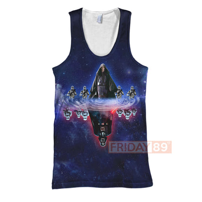 Unifinz SW T-shirt Dark Side Reflection Mirror Water T-shirt Awesome SW Hoodie Sweater Tank 2024