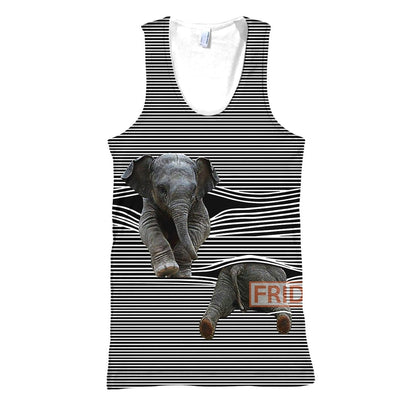 Unifinz Elephant T-shirt Funny Elephant 3D Print T-shirt Amazing Elephant Hoodie Sweater Tank 2024