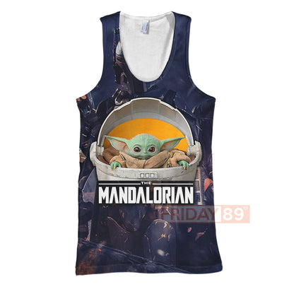 Unifinz SW T-shirt SW The Child Floating Baby Yoda Mandalorian T-shirt Cute SW Hoodie Sweater Tank 2024