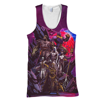 Unifinz MV Thanos Hoodie Thanos Black Order 3D Print T-shirt Amazing MV Thanos Shirt Sweater Tank 2026