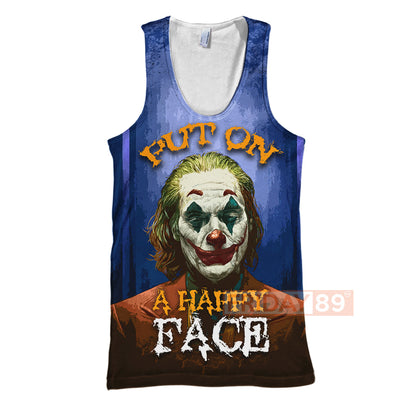 Unifinz DC Joker T-shirt A Happy Face - Why So Serious T-shirt Cool DC Joker Hoodie Sweater Tank 2026
