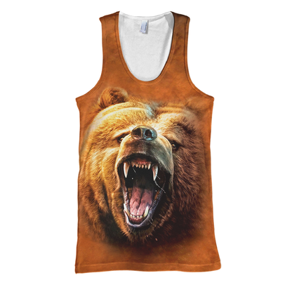 Unifinz Bear Hoodie Loving The Bear 3D Print T-shirt Amazing Bear Shirt Sweater Tank 2026