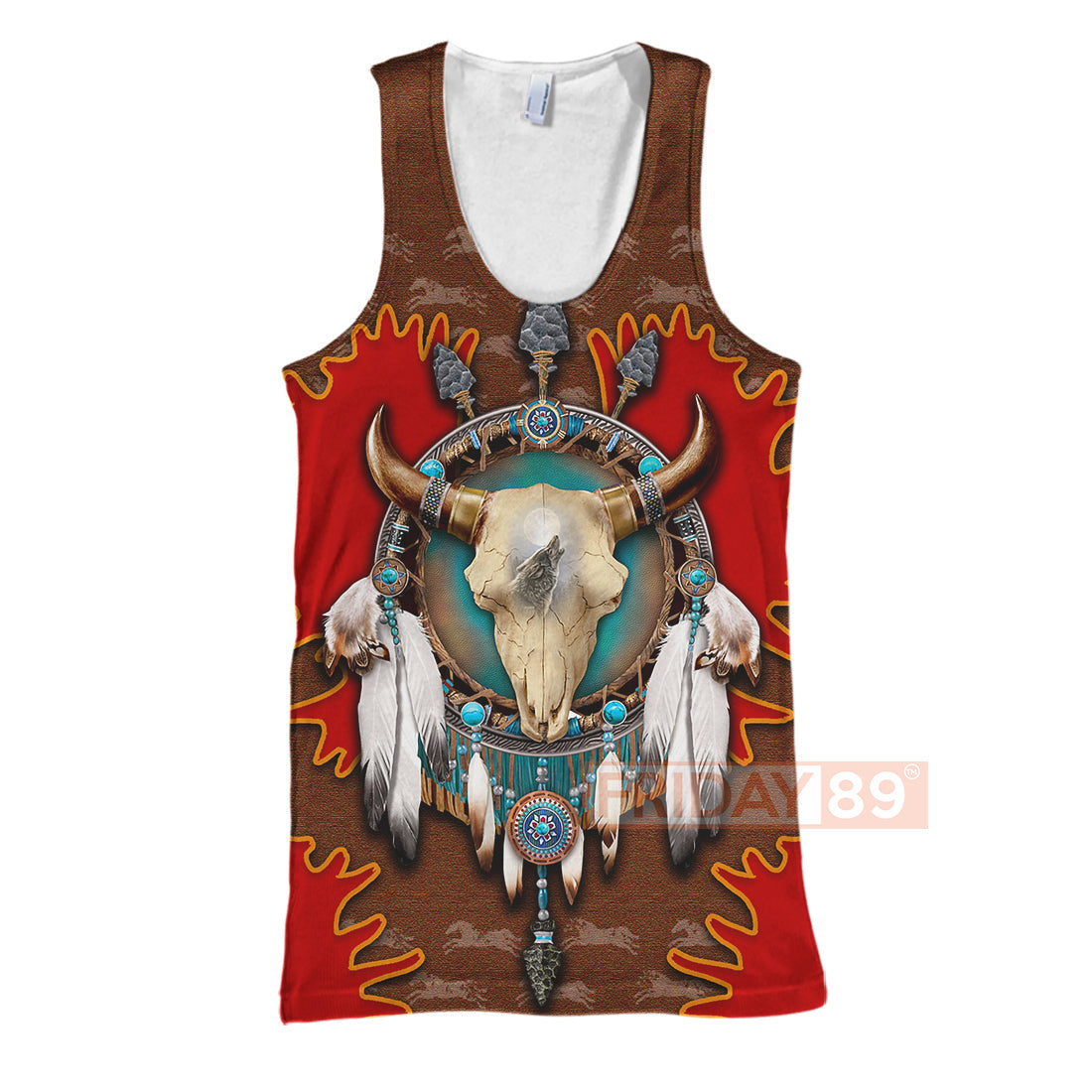 Unifinz Native American Hoodie Native Bison Skull Dreamcatcher 3D Print T-shirt Native American Shirt Sweater Tank 2024