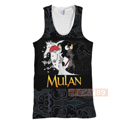 Unifinz Mulan DN T-shirt Princess Mulan Beauty Art Motif Pattern 3D T-shirt Amazing DN Mulan Hoodie Sweater Tank 2024