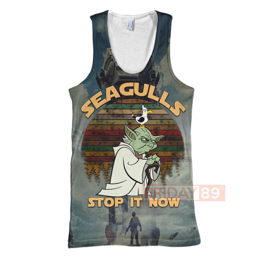 Unifinz SW T-shirt SW Yoda Master Seagulls Stop It Now 3D Print T-shirt Amazing SW Hoodie Sweater Tank 2024