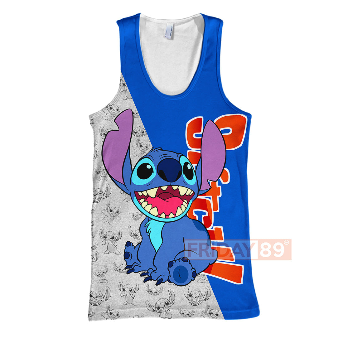 Unifinz Stitch DN T-shirt Smiley Face Experiment 626 Lilo & Stitch 3D Print T-shirt Cute Stitch DN Hoodie Sweater Tank 2024