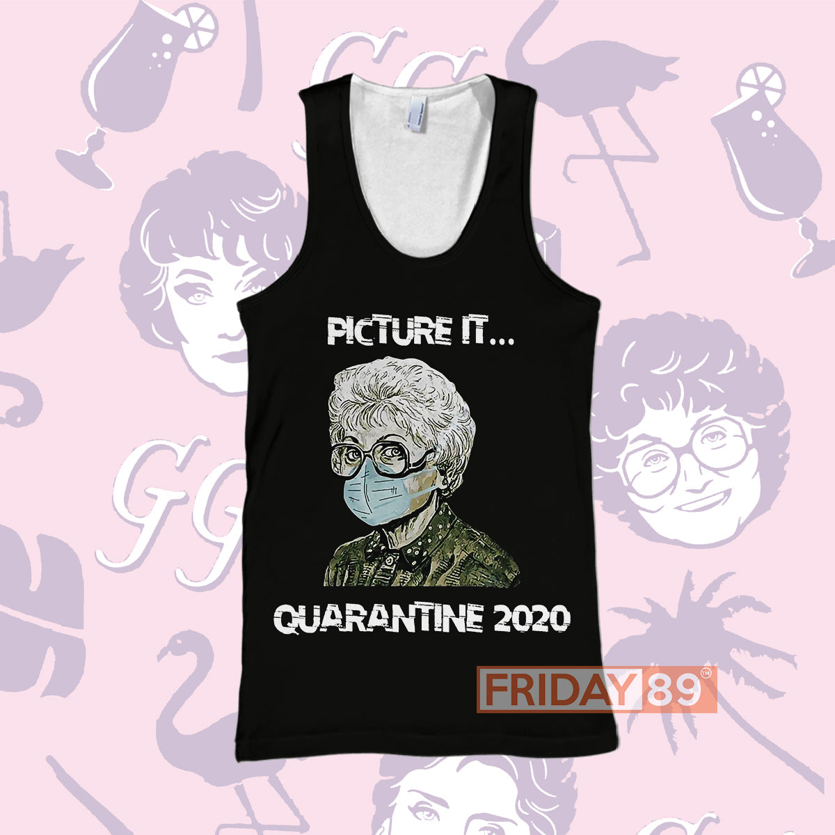 Unifinz Golden Girls Hoodie Stay Golden Picture It Quarantine 2020 Golden Girls T-shirt Amazing Golden Girls Shirt Sweater Tank 2024