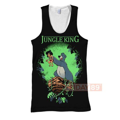 Unifinz DN T-shirt Jungle King The Jungle Book Art 3D Print T-shirt Awesome DN Jungle Book Hoodie Sweater Tank 2024