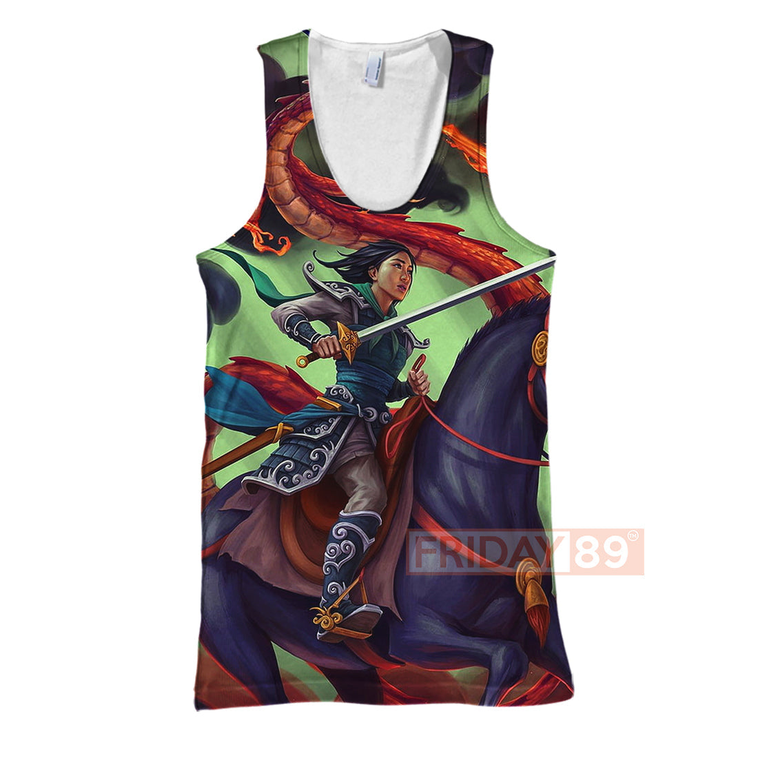 Unifinz DN T-shirt Princess Mulan Warrior Art 3D Print T-shirt Awesome DN Mulan Hoodie Sweater Tank 2024