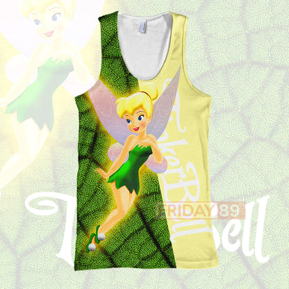 Unifinz DN T-shirt Beauty Tinker Bell Peter Pan 3D Print T-shirt Cute High Quality DN Tinkerbell Hoodie Sweater Tank 2024