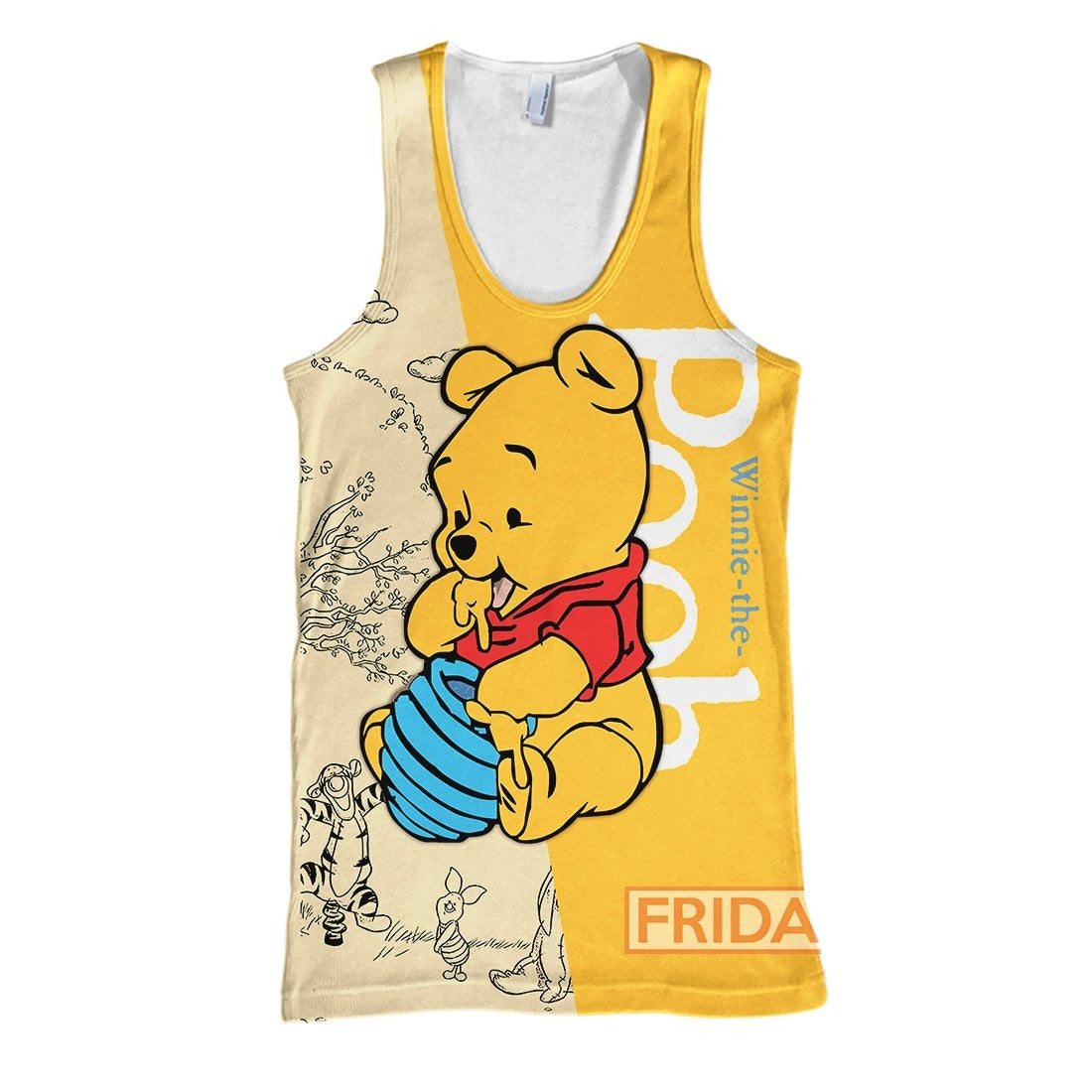 Unifinz DN WTP T-shirt Adorable Winnie-the-Pooh Eating Honey Art 3D Print T-shirt Cute DN WTP Hoodie Sweater Tank 2024