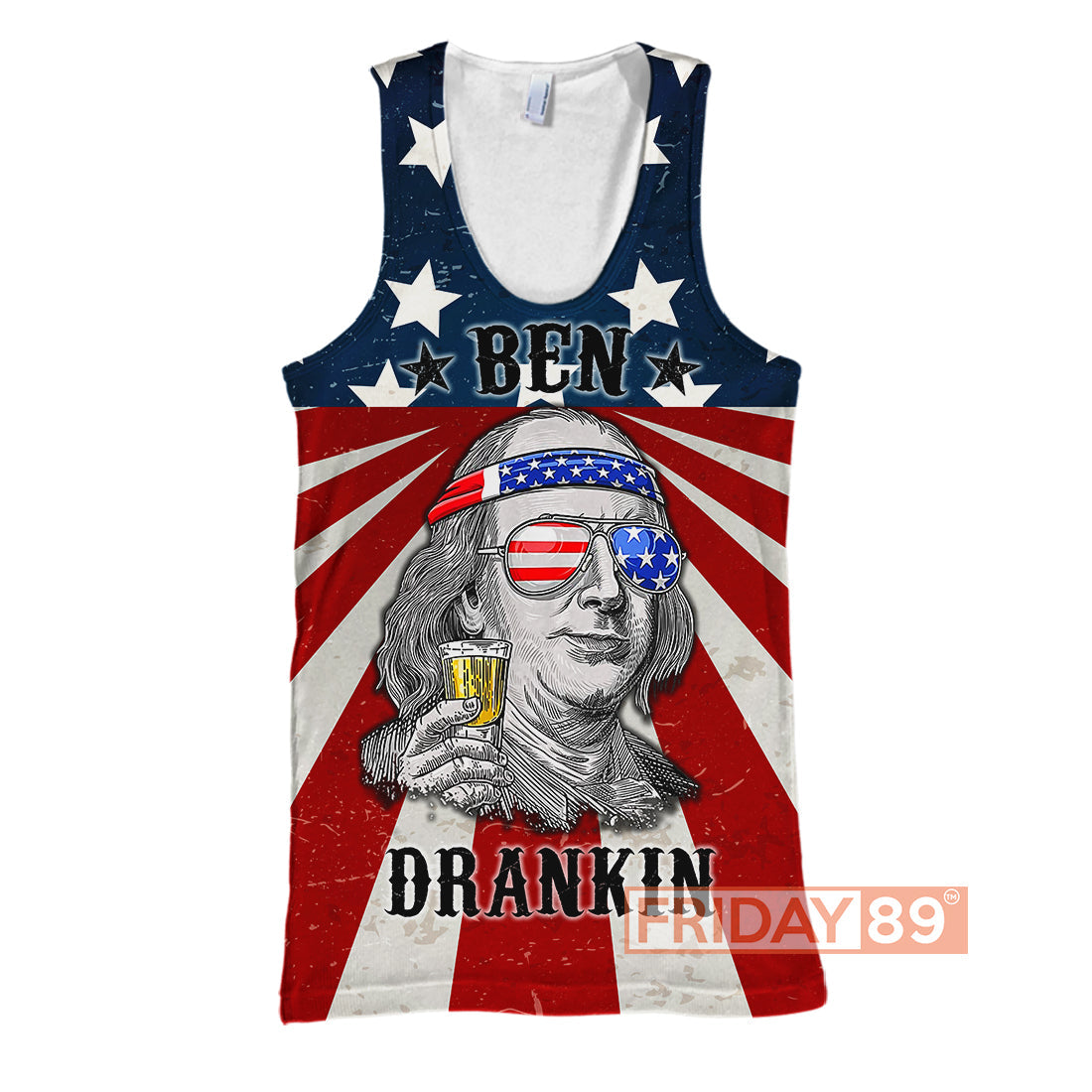 Unifinz 4th Of July T-shirt 4th Of July Ben Dranking American Beer Flag T-shirt Amazing 4th Of July Hoodie Sweater Tank 2024