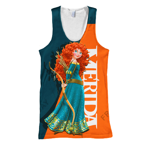 DN T-shirt Merida Brave Red Hair Princess T-shirt DN Brave Hoodie