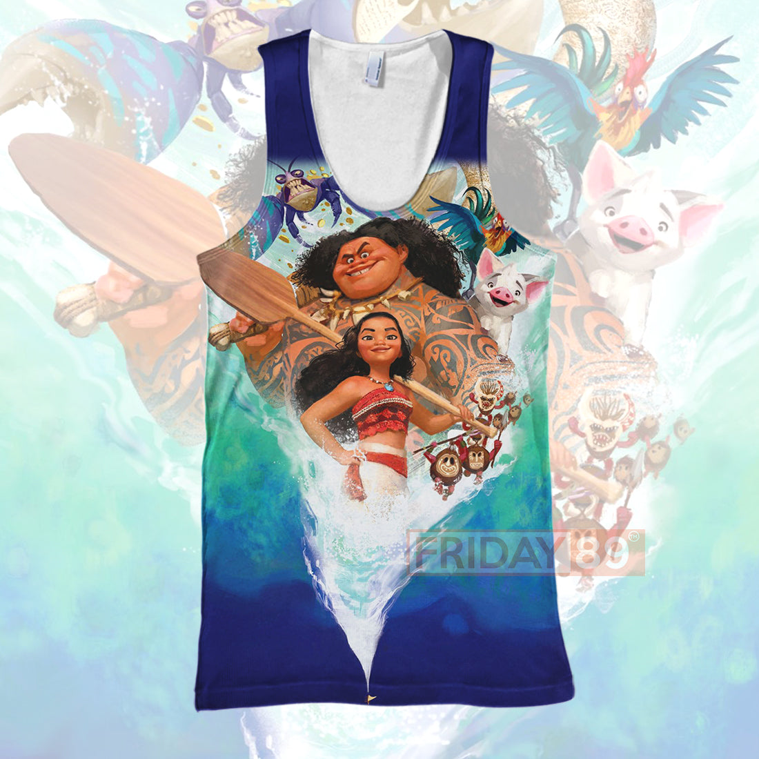 Unifinz DN T-shirt Moana Princess & Maui Magical Ocean 3D Print T-shirt Amazing DN Moana Hoodie Sweater Tank 2024