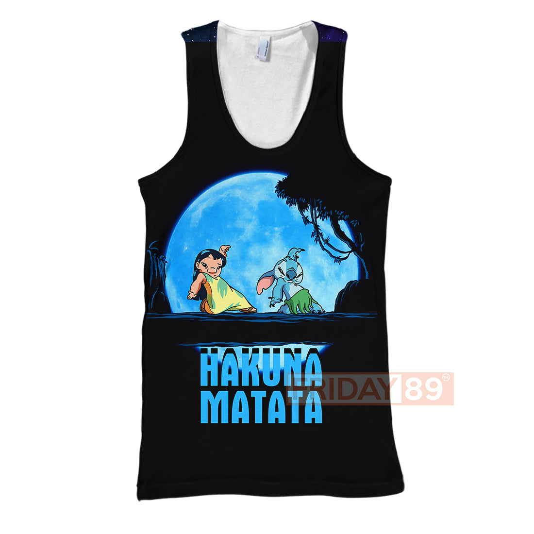 Unifinz Stitch & Lilo T-shirt Walking In The Moon Hakuna Matata 3D Print T-shirt Cute High Quality DN Stitch Hoodie Sweater Tank 2024