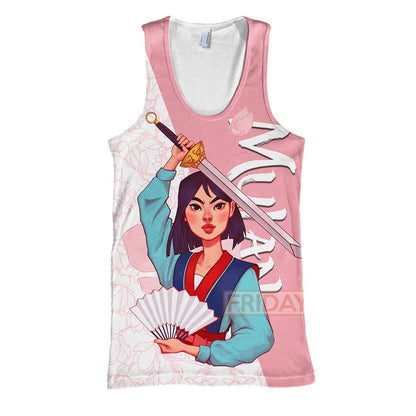 Unifinz DN T-shirt Princess Mulan Warrior Pink All Over Print Mulan Pink Hoodie Amazing DN Mulan Hoodie Sweater Tank 2026