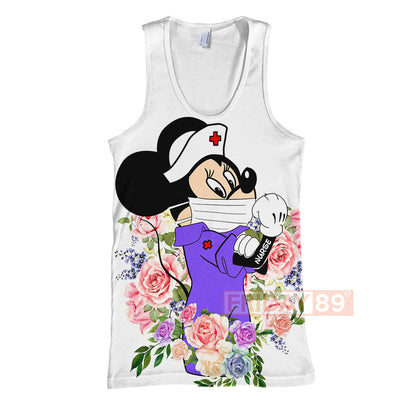 Unifinz DN T-shirt Minnie Nurse Unbreakable Long Sleeve 3D Print T-shirt High Quality DN Nurse Hoodie Sweater Tank 2024