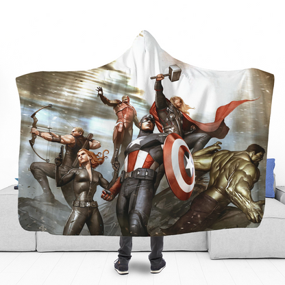Unifinz MV Avengers Blanket The First A Hooded Blanket Awesome MV Blanket 2022