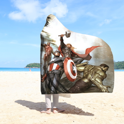 Unifinz MV Avengers Blanket The First A Hooded Blanket Awesome MV Blanket 2022