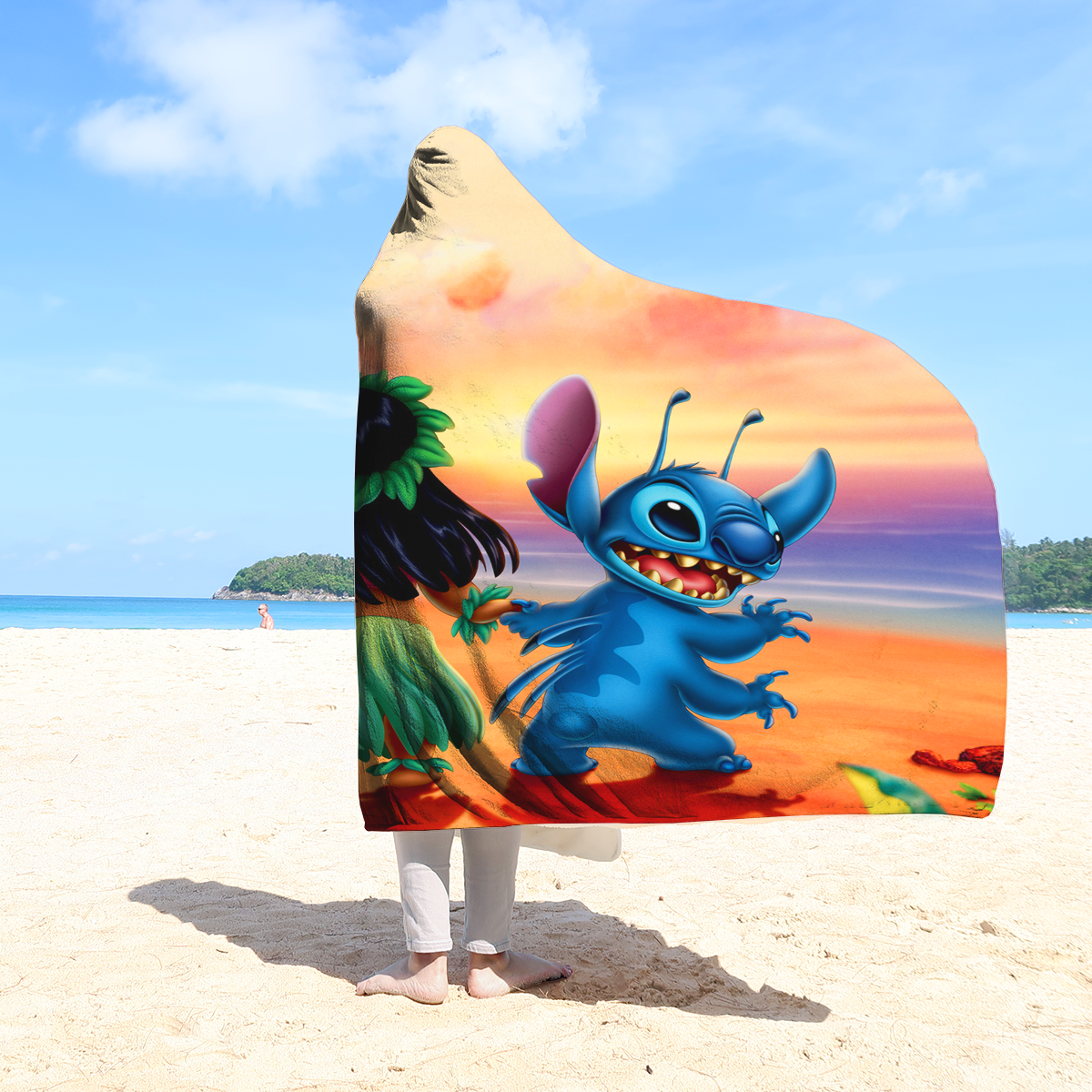 Unifinz L&S DN Blanket L&S Sunset Beach Hooded Blanket Amazing DN Blanket 2022