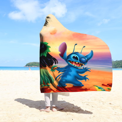 Unifinz L&S DN Blanket L&S Sunset Beach Hooded Blanket Amazing DN Blanket 2022