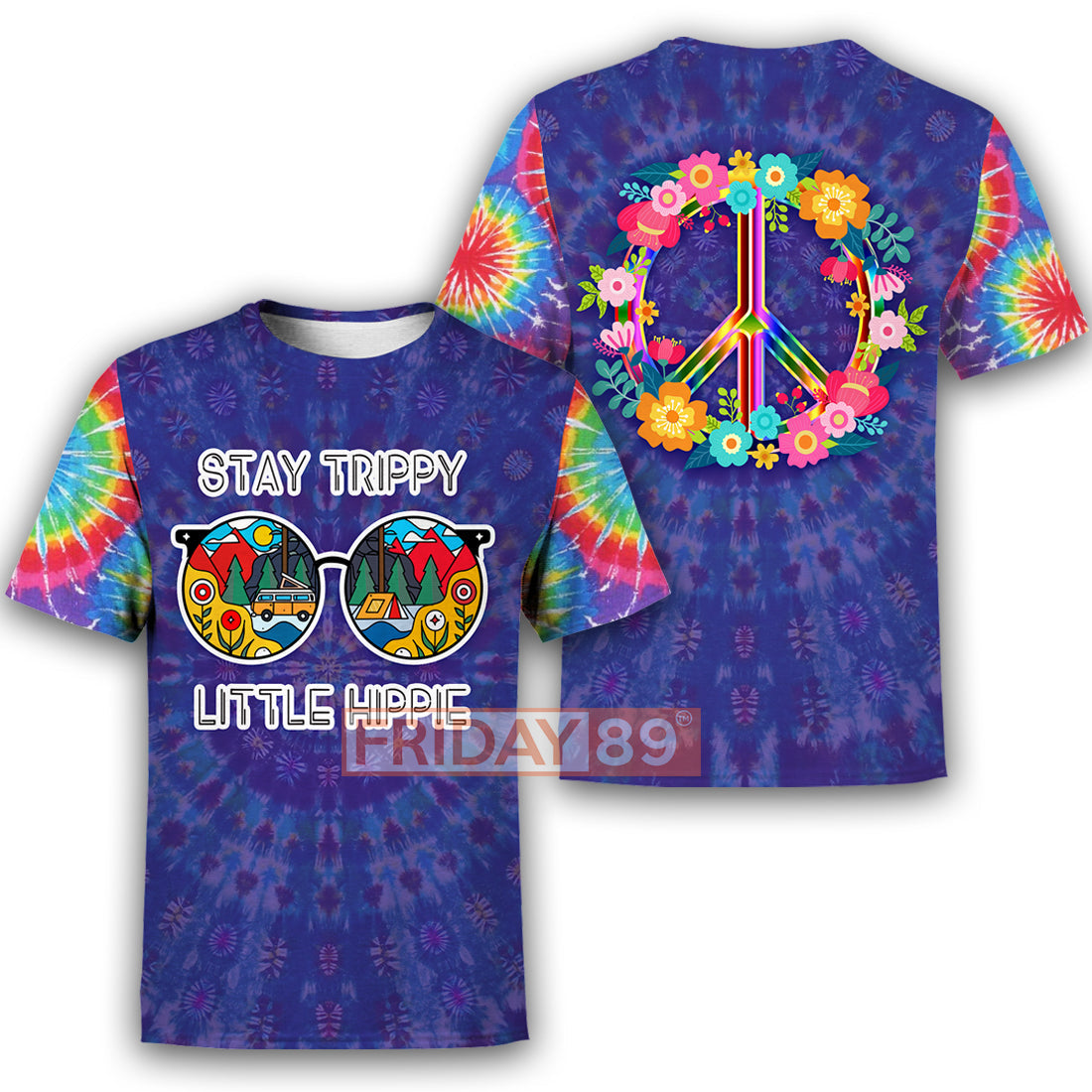 Unifinz Hippie Hoodie Little Hippie Peace Love Tie Dye T-shirt High Quality Hippie Shirt Sweater Tank 2025